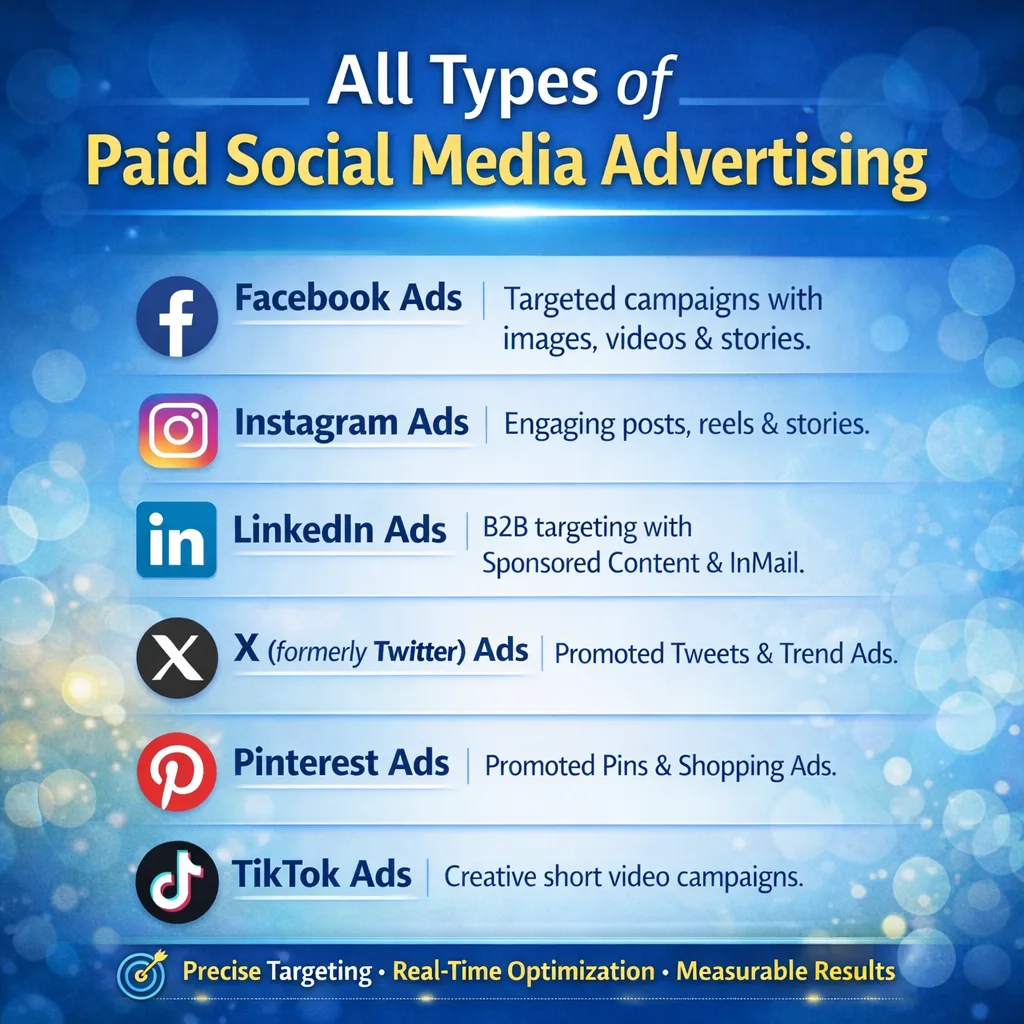 Types of Paid Social Media Advertising