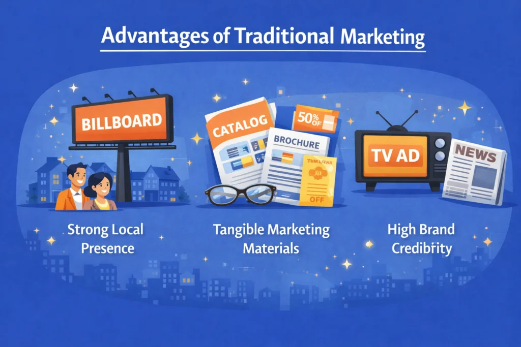Advantages of Traditional Marketing